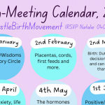Newcastle Birth Movement – 2023, Birth Meeting Calendar